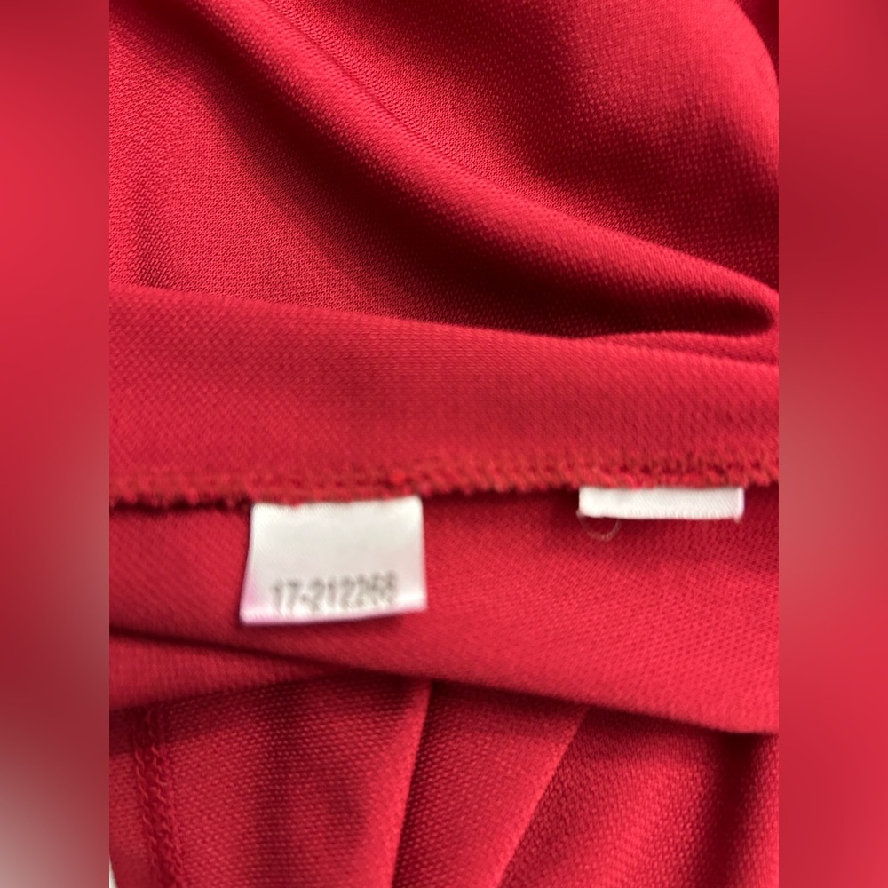 Ann Taylor LOFT Red Wrap Tie Front Short Sleeve Dress Sz 8 - Picture 4 of 8